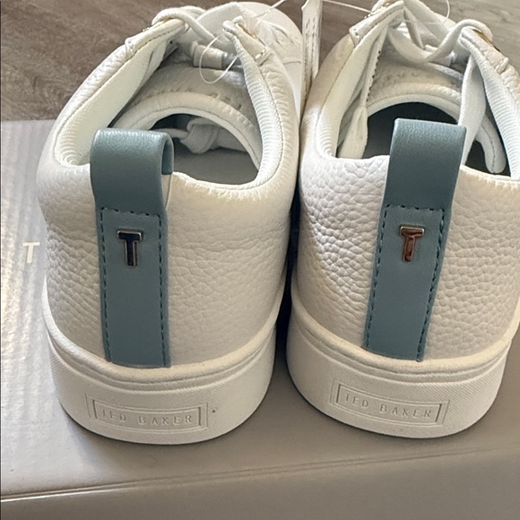 Ted Baker White Sneakers with Blue Stripes - Picture 3 of 4
